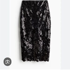 NWT SEQUINED PENCIL SKIRT H&M EDITION